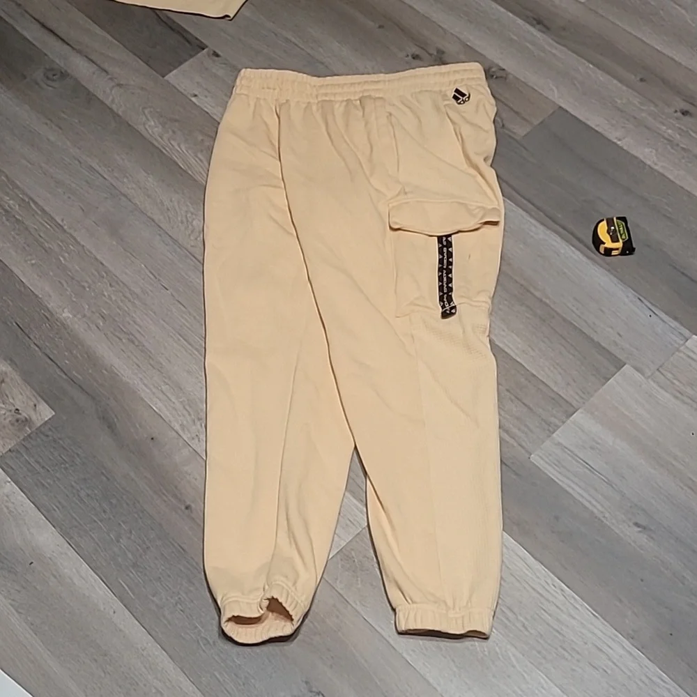 Adidas Men's Postgame Waffle Pullover Hoodie W/ Matching Jogger Pants Set Size M